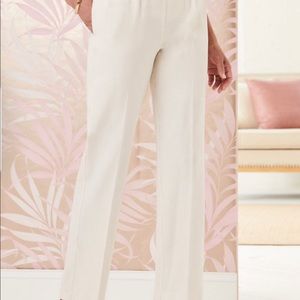 Look-of-Linen Straight Leg Pull-On Pants